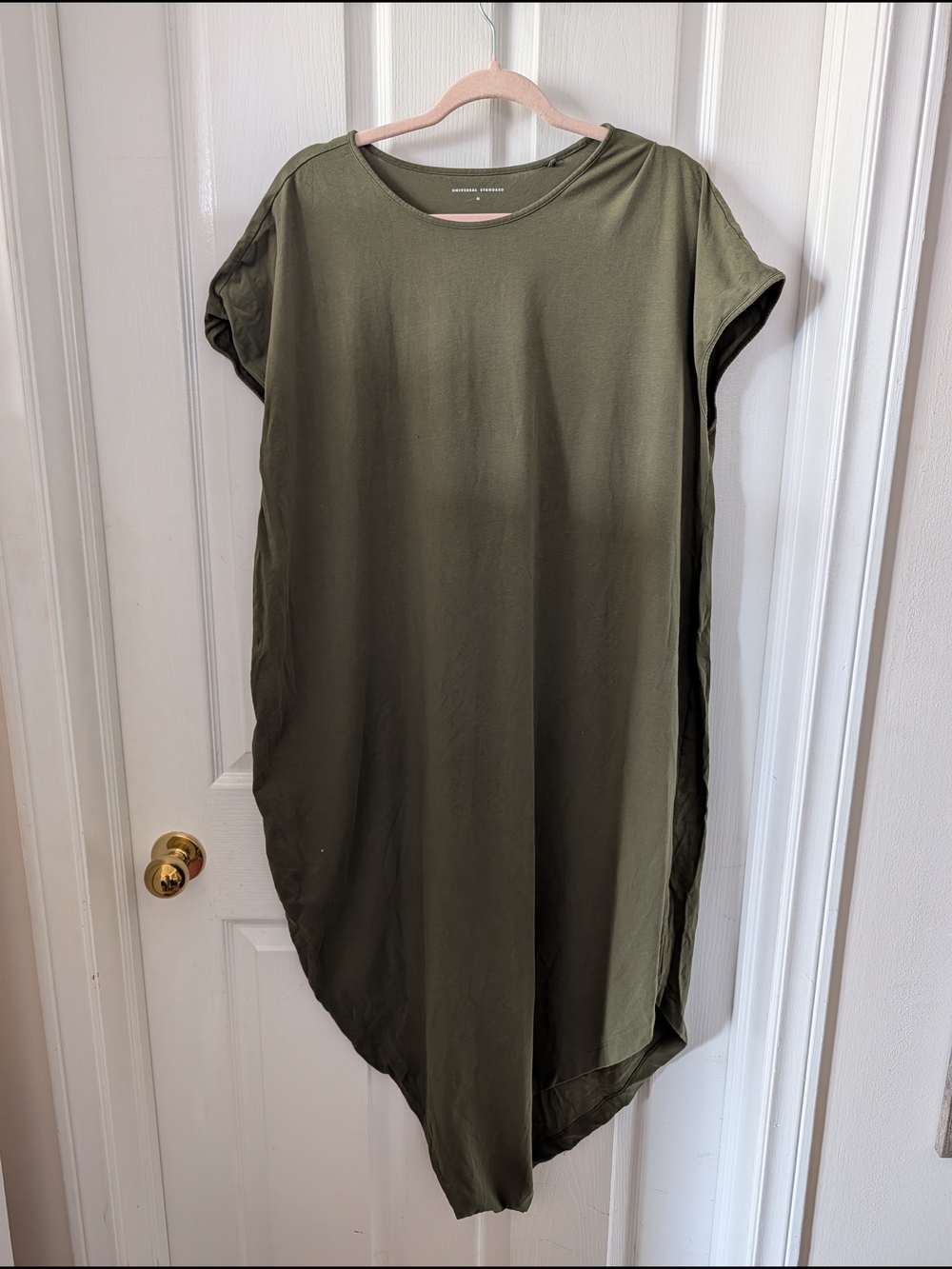Universal Standard Olive Midi Tee Dress